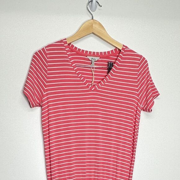 Joules Candice Striped Jersey Dress in Pink Size 4 - Picture 5 of 8